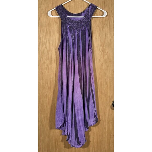 Advance Apparels Dresses & Skirts - Advance Apparels TieDye Halter Dress Pleated FairyGrunge Purple Black Women's OS